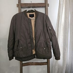 All Saints Womens Olive Green Bomber Jacket